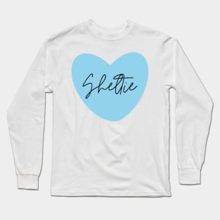 Sheltie Blue Heart Long Sleeve T-Shirt